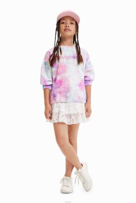 Desigual garota Moletom do logotipo da tie-dye 6F4T21868