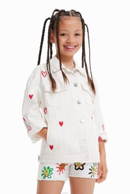 Desigual garota jaqueta jeans de grande tamanho 6F4T21825