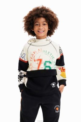 Desigual garoto Patchwork Sport Sortshirt 6F4T21701