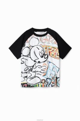 Desigual garoto T-shirt de ilustração do Mickey Mouse da Disney 6F4T21730