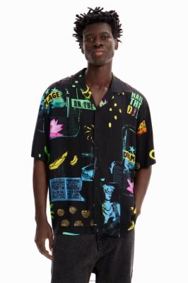Desigual homens Camisa de Collage Resort 6F4T21620