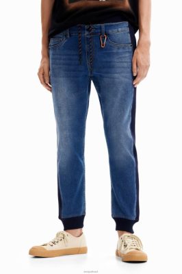 Desigual homens calças de corrida de jeans híbridos 6F4T21518