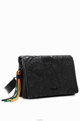 Desigual mulheres Bolsa Crossbody de médio porte com flores bordadas 6F4T21296