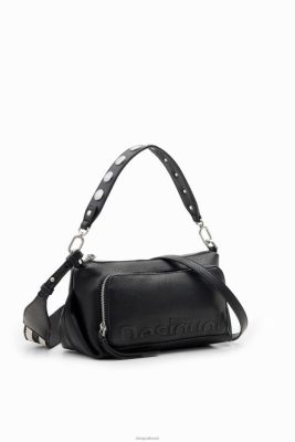 Desigual mulheres Bolsa de Crossbody de Crossbody de Half-Logo de médio porte 6F4T21193