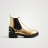 Desigual mulheres Botas de motociclista Golden Studs 6F4T21512