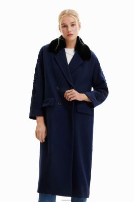 Desigual mulheres Casaco de trespassado com miçangas compridas 6F4T2671