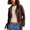 Desigual mulheres Jaqueta de motociclista com cinto 6F4T21169