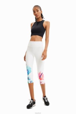 Desigual mulheres Leggings de corte floral esportivo 6F4T2906
