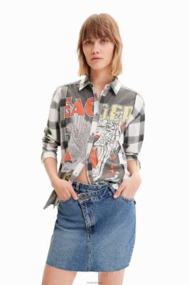 Desigual mulheres Mini-saia da cintura de jeans cruza de jeans 6F4T2600