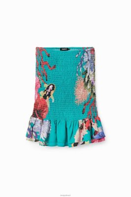 Desigual mulheres Minissaia de coral sustentável 6F4T2635