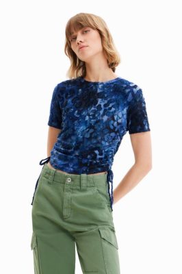 Desigual mulheres T-shirt de estampa de animais esbelta 6F4T2509