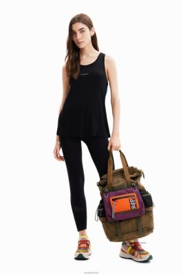 Desigual mulheres Top de colete floral esportivo 6F4T2713