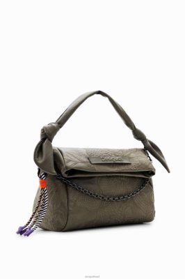 Desigual mulheres bolsa de bordado floral de médio porte 6F4T21246