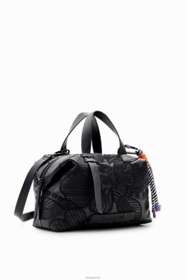 Desigual mulheres bolsa de bordado floral de médio porte 6F4T21247