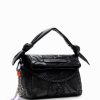 Desigual mulheres bolsa de bordado floral de médio porte 6F4T21259