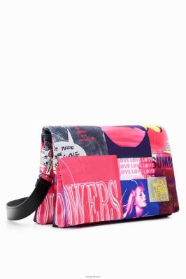 Desigual mulheres bolsa de colagem de médio porte 6F4T2451