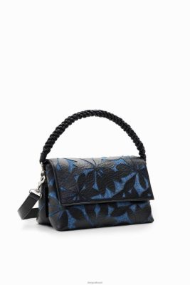 Desigual mulheres bolsa de crossbody de flores de corte de médio porte 6F4T21266