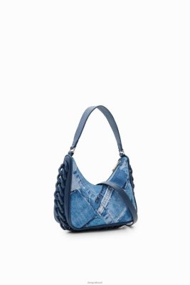 Desigual mulheres bolsa de retalhos de jeans de jeans 6F4T2218