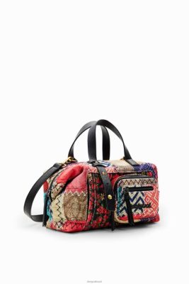Desigual mulheres bolsa de retalhos de tela de tamanho médio 6F4T21267