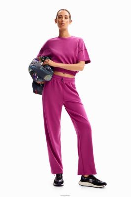 Desigual mulheres calças esportivas de perna larga 6F4T2171