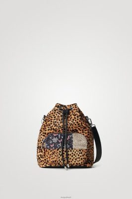 Desigual mulheres estampa de animal de sacola de sacos 6F4T21393