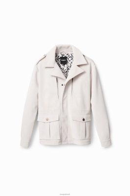 Desigual mulheres jaqueta de corte reto com bolsos 6F4T21046