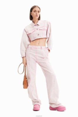 Desigual mulheres jeans retos da perna larga de Maitrepierre 6F4T2924