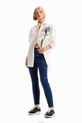 Desigual mulheres jeans skinny de push-up com costura 6F4T2238