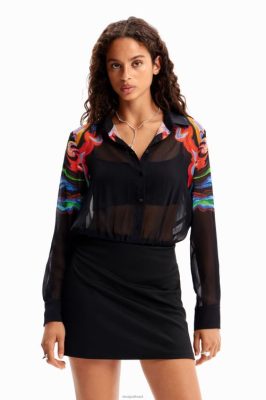 Desigual mulheres m. Vestido curto da combinação cristã Lacroix 6F4T213