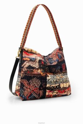 Desigual mulheres m. bolsa de tapeçaria de médio porte cristã 6F4T21306