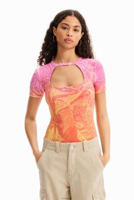 Desigual mulheres m. roupa de corte de nervuras cristãs lacroix 6F4T2717
