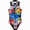 Desigual mulheres m. roupa floral cristã de lacroix 6F4T21027