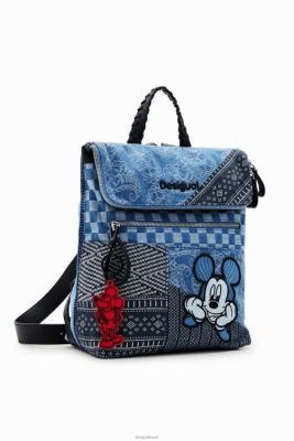 Desigual mulheres mochila de jeans de jeans de médio porte Mickey 6F4T21284