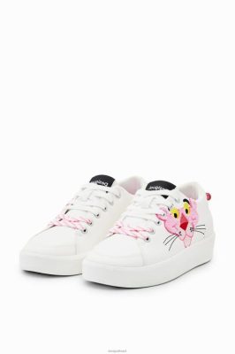Desigual mulheres tênis de plataforma de pantera rosa 6F4T21014