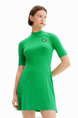 Desigual mulheres vestido de patinador de flores curto 6F4T2863